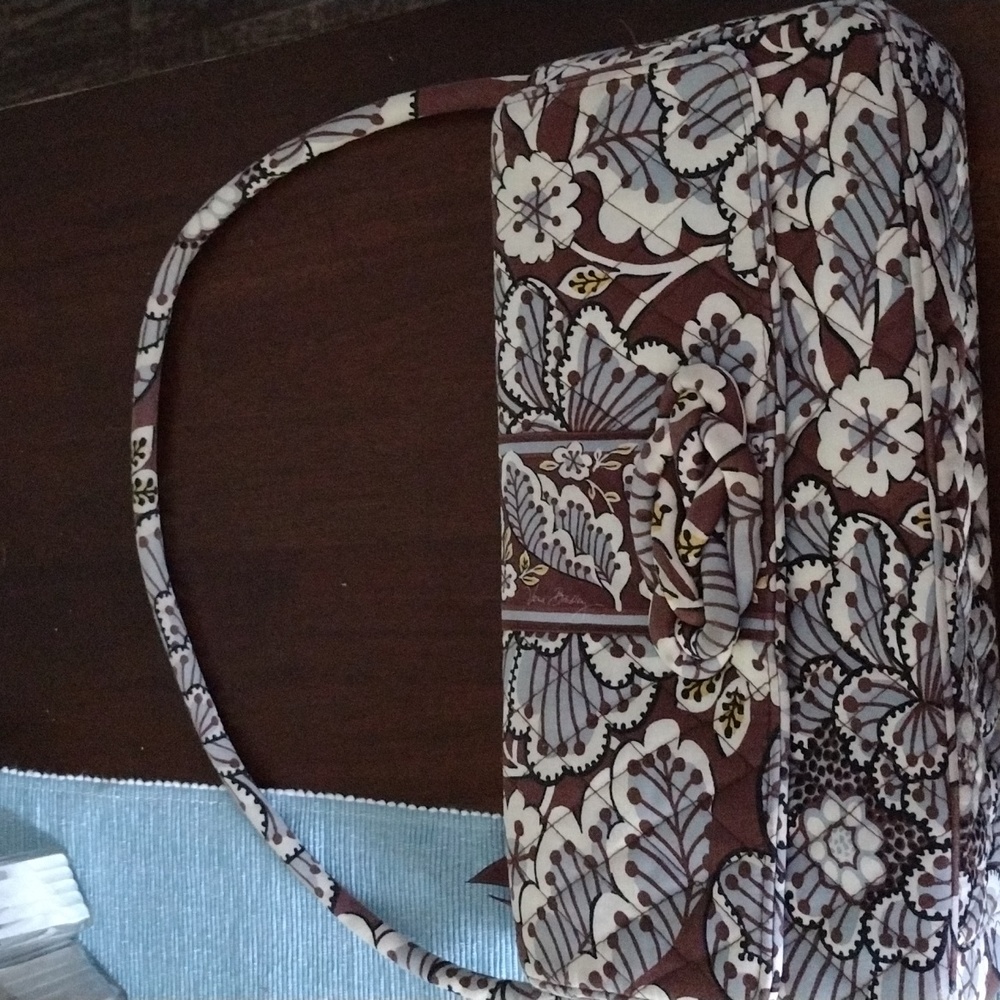Vera Bradley purse with matching wallet Brown/light blue